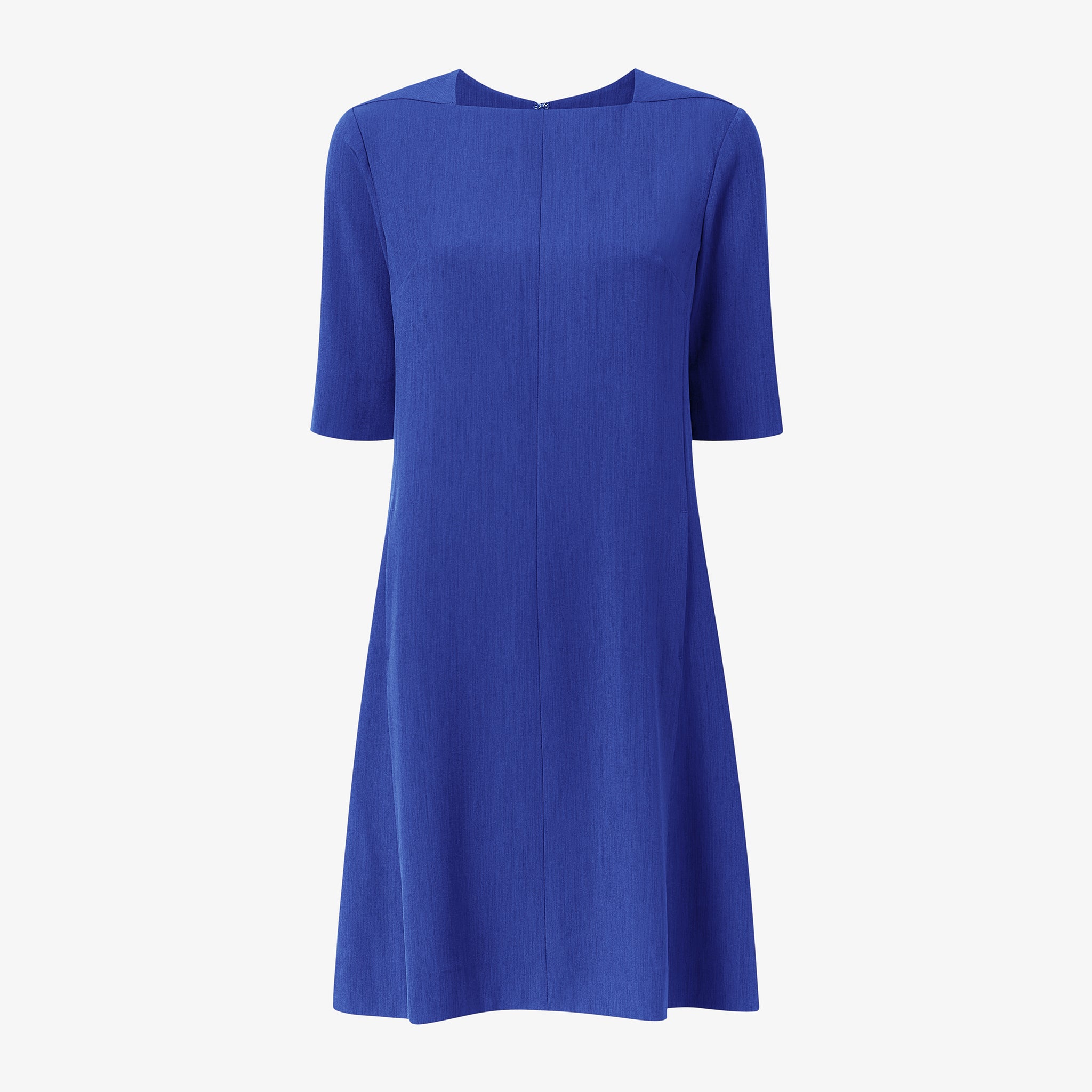 packshot image of the emily dress in bright indigo