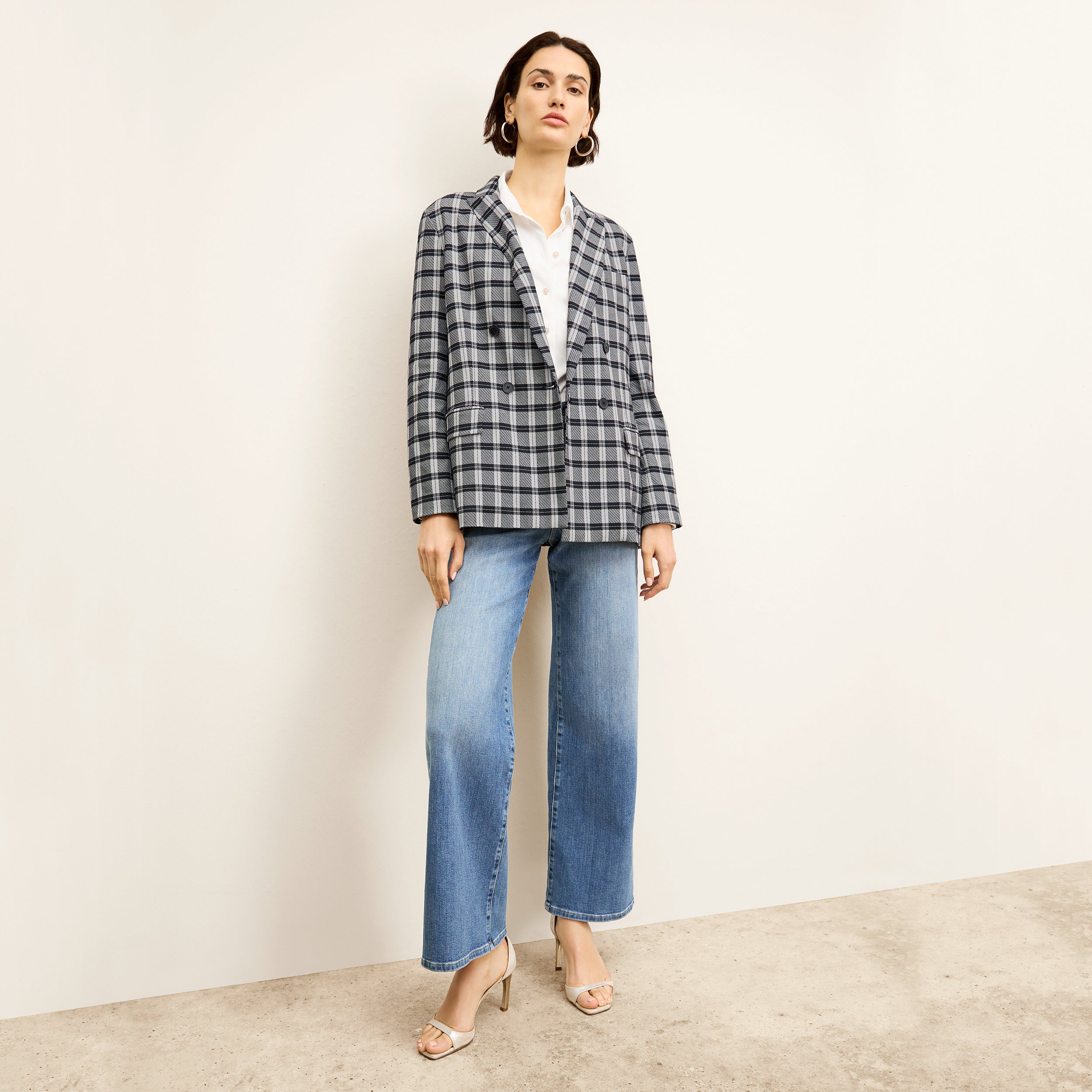 Farnoosh Dress - Knit Suiting :: Checkmate
