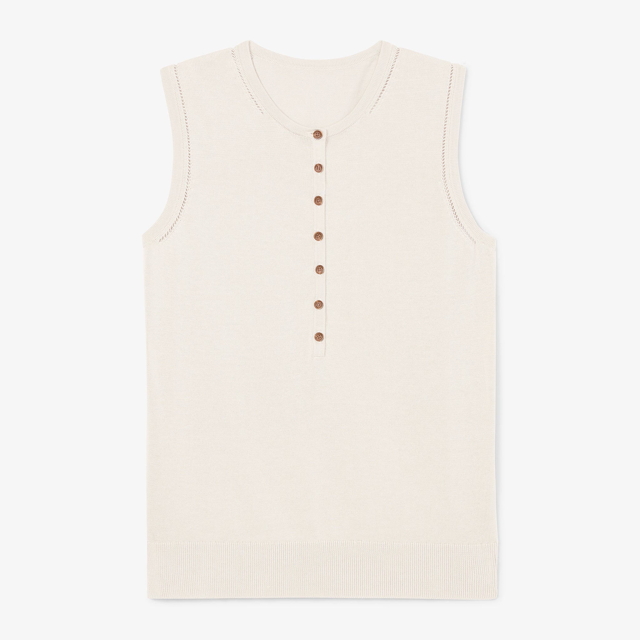 packshot image of the crimmins top in ivory