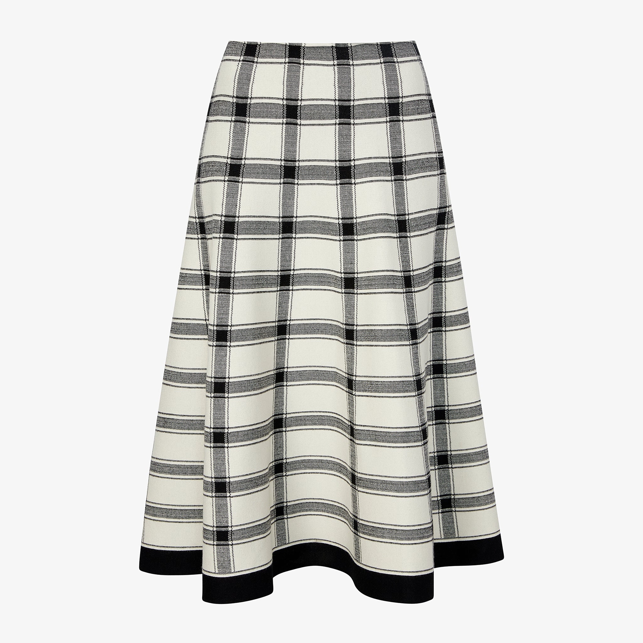 packshot image of the marlowe skirt in bold check