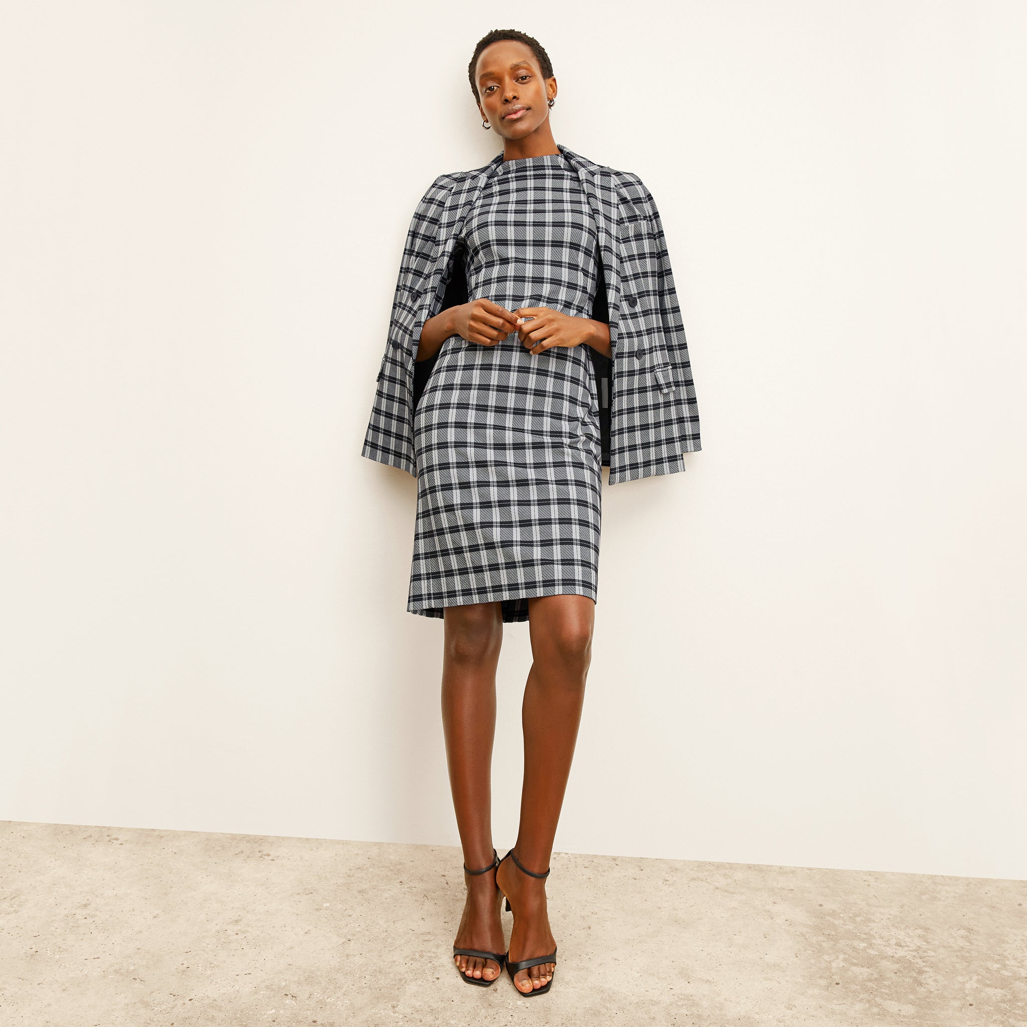 Farnoosh Dress - Knit Suiting :: Checkmate – M.M.LaFleur