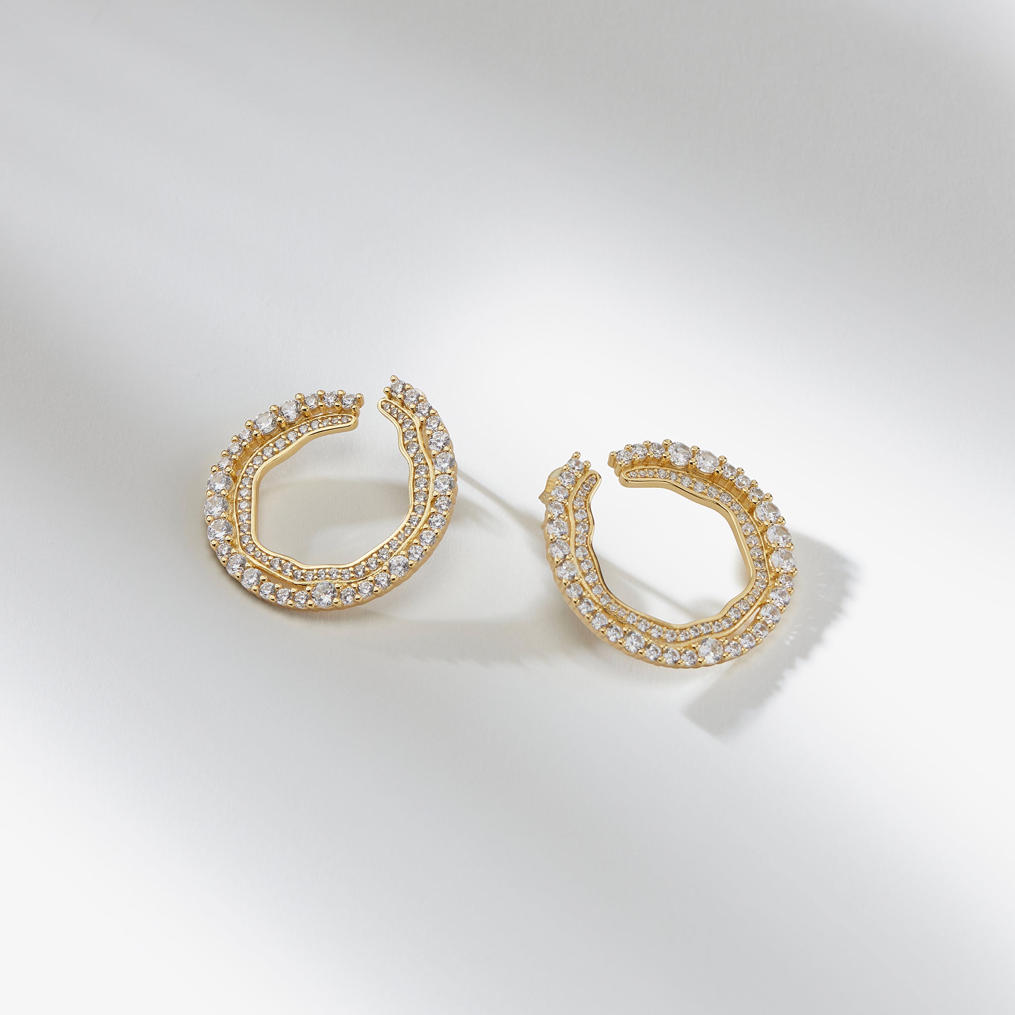 packshot image of the yang earrings in gold 
