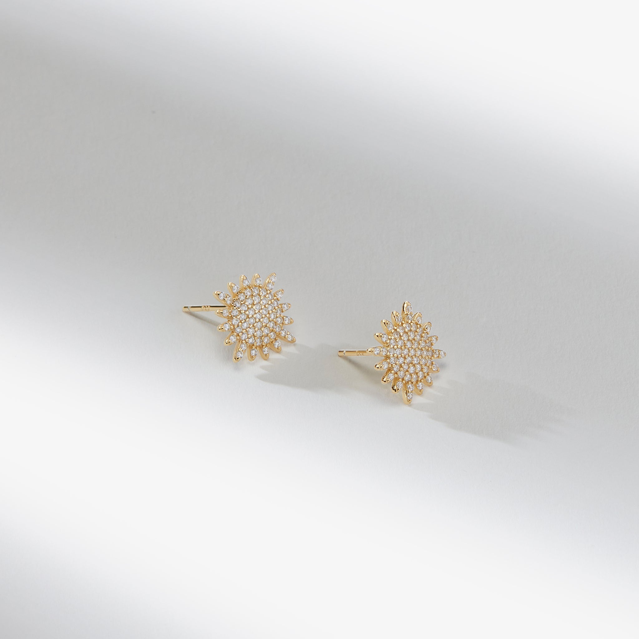 packshot image of the indira earrings in gold 