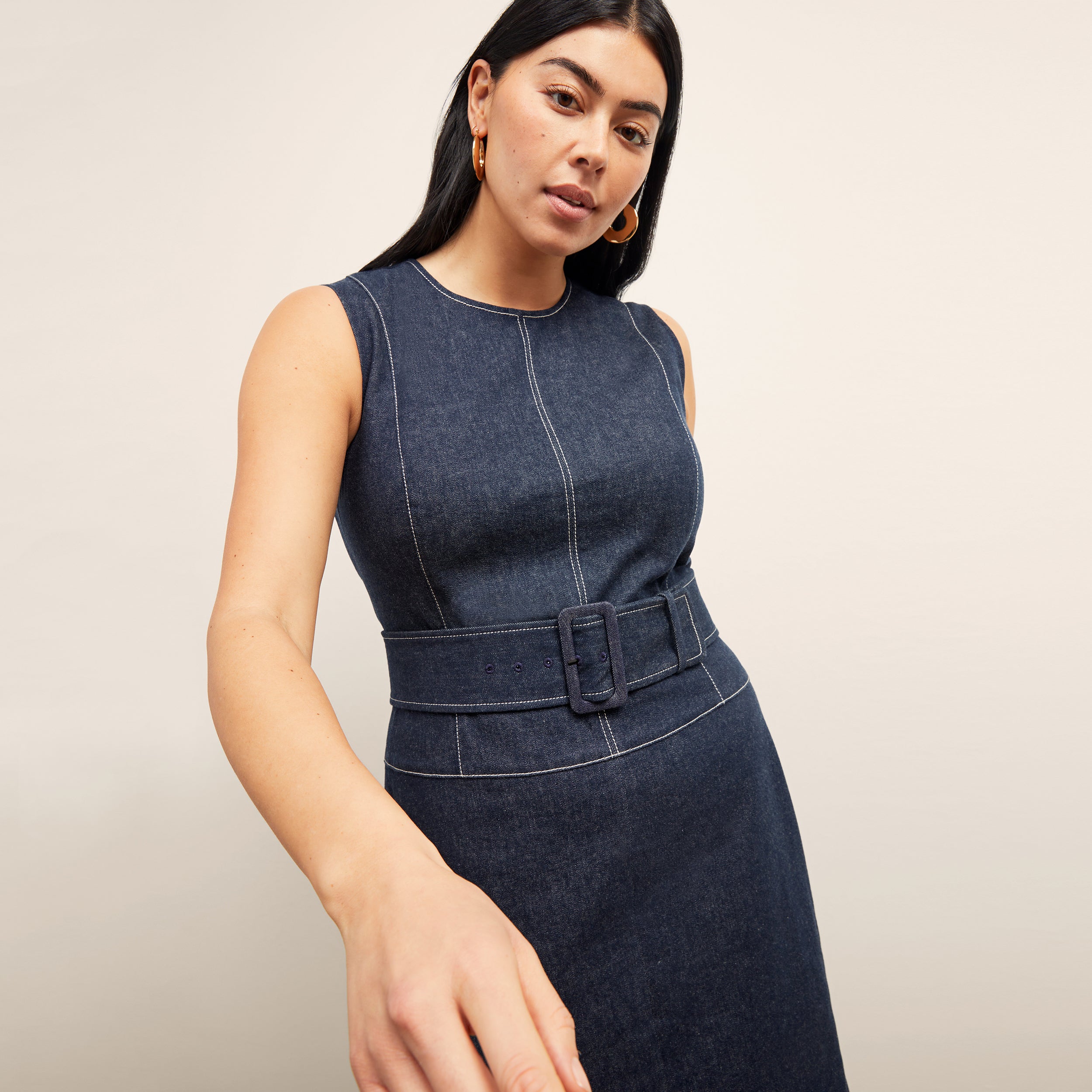 Christy Pant - Stretch Denim Suiting :: Dark Wash