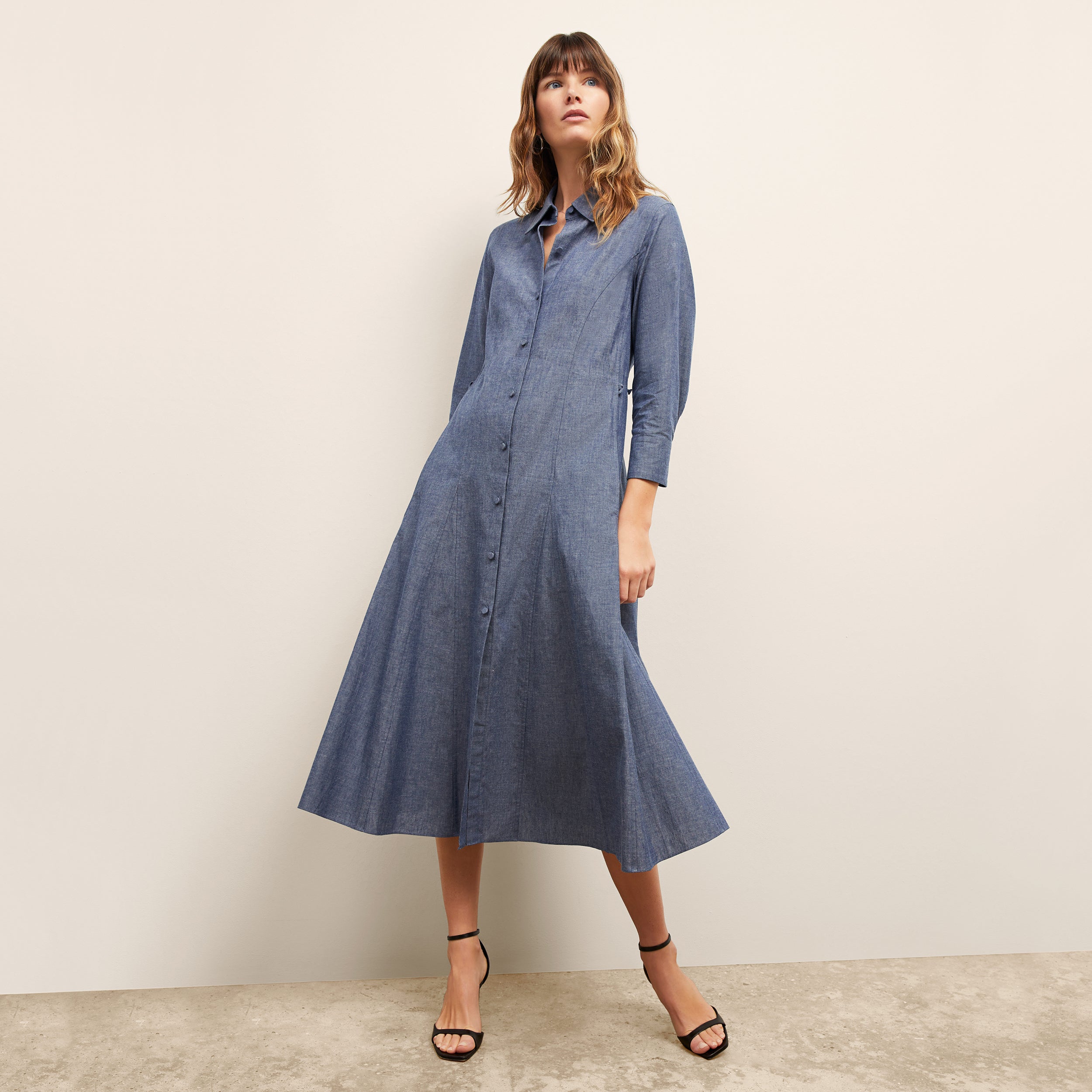 Pepper Dress - Chambray :: Clear Blue – M.M.LaFleur