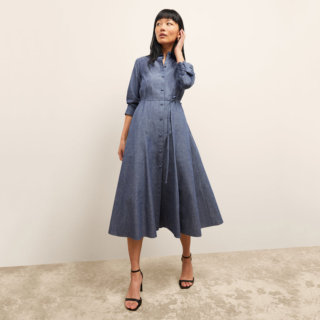 Pepper Dress - Chambray :: Clear Blue – M.M.LaFleur