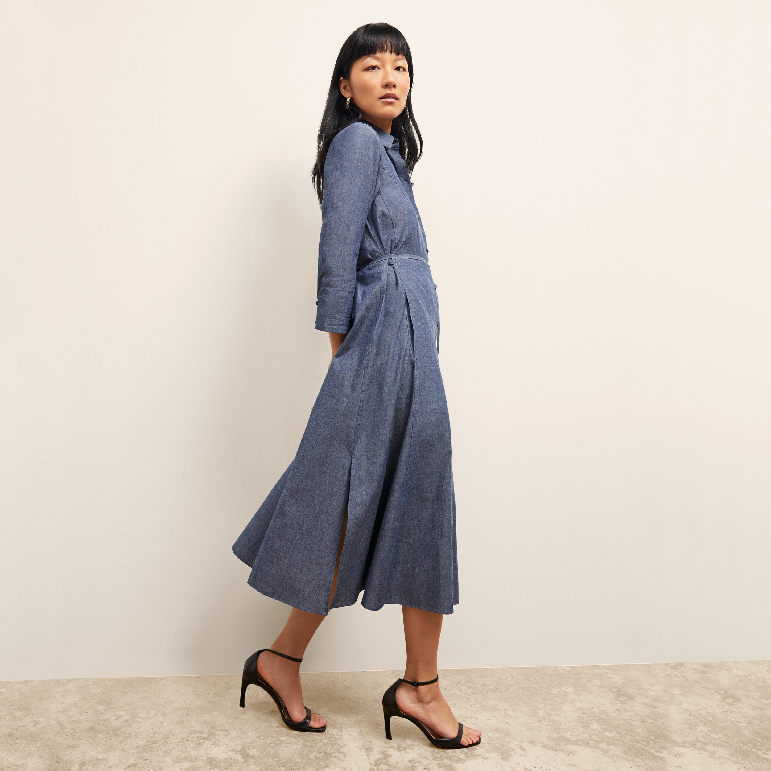 Pepper Dress - Chambray :: Clear Blue – M.M.LaFleur