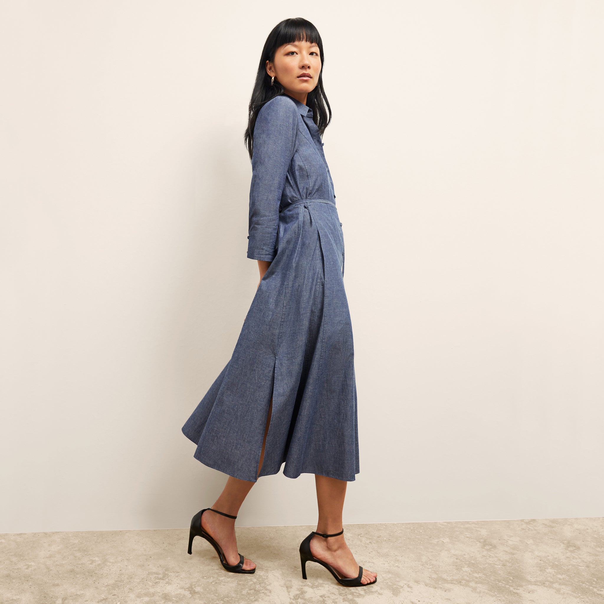 Pepper Dress - Chambray :: Clear Blue Pepper Dress - Chambray :: Clear Blue