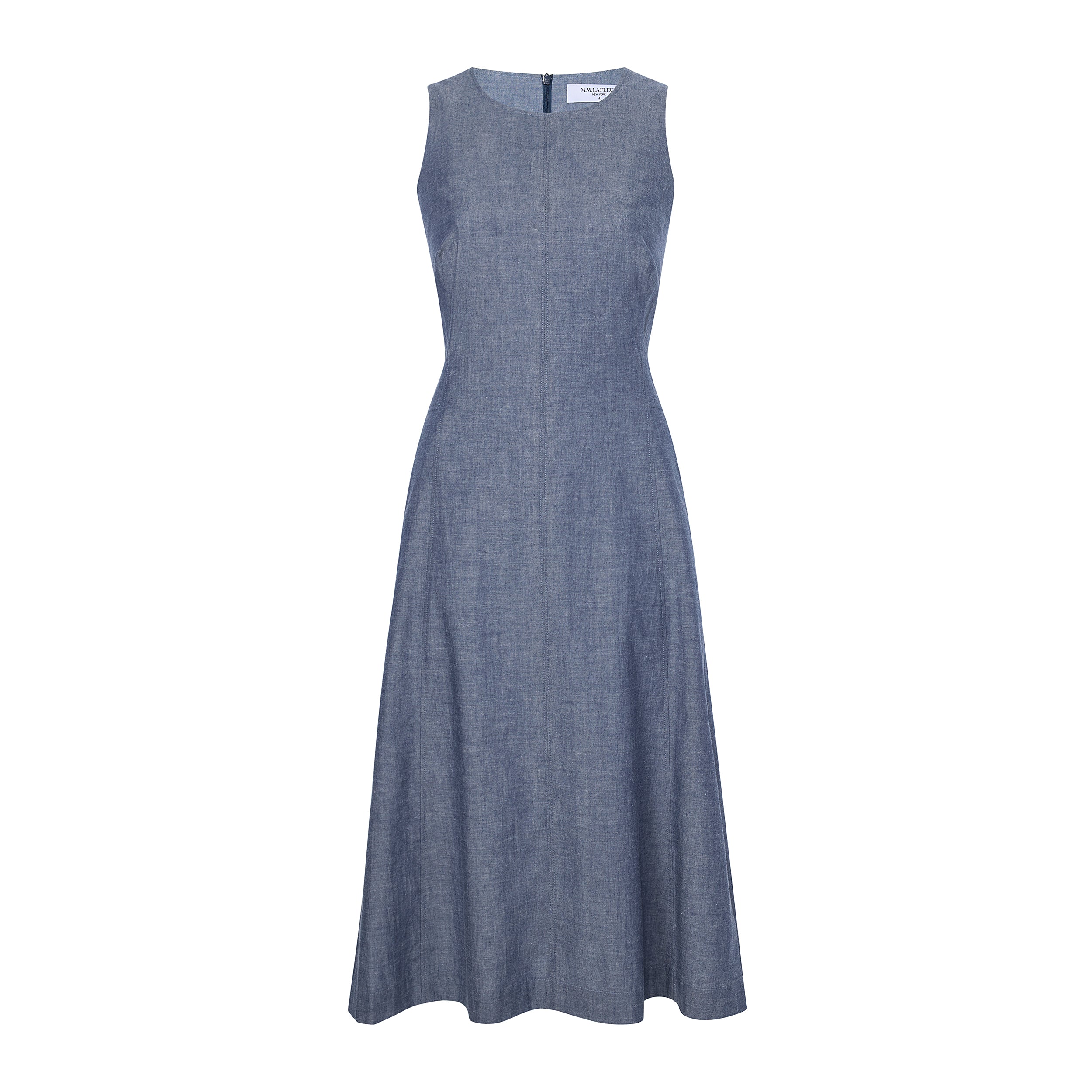 Estela A-Line Dress - Chambray :: Clear Blue – M.M.LaFleur