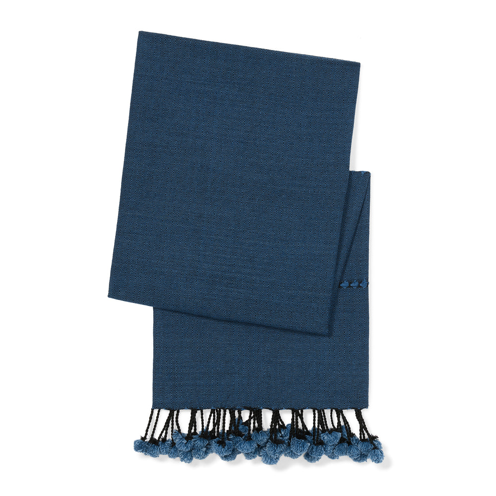 packshot image of the laos scarf in evening sky