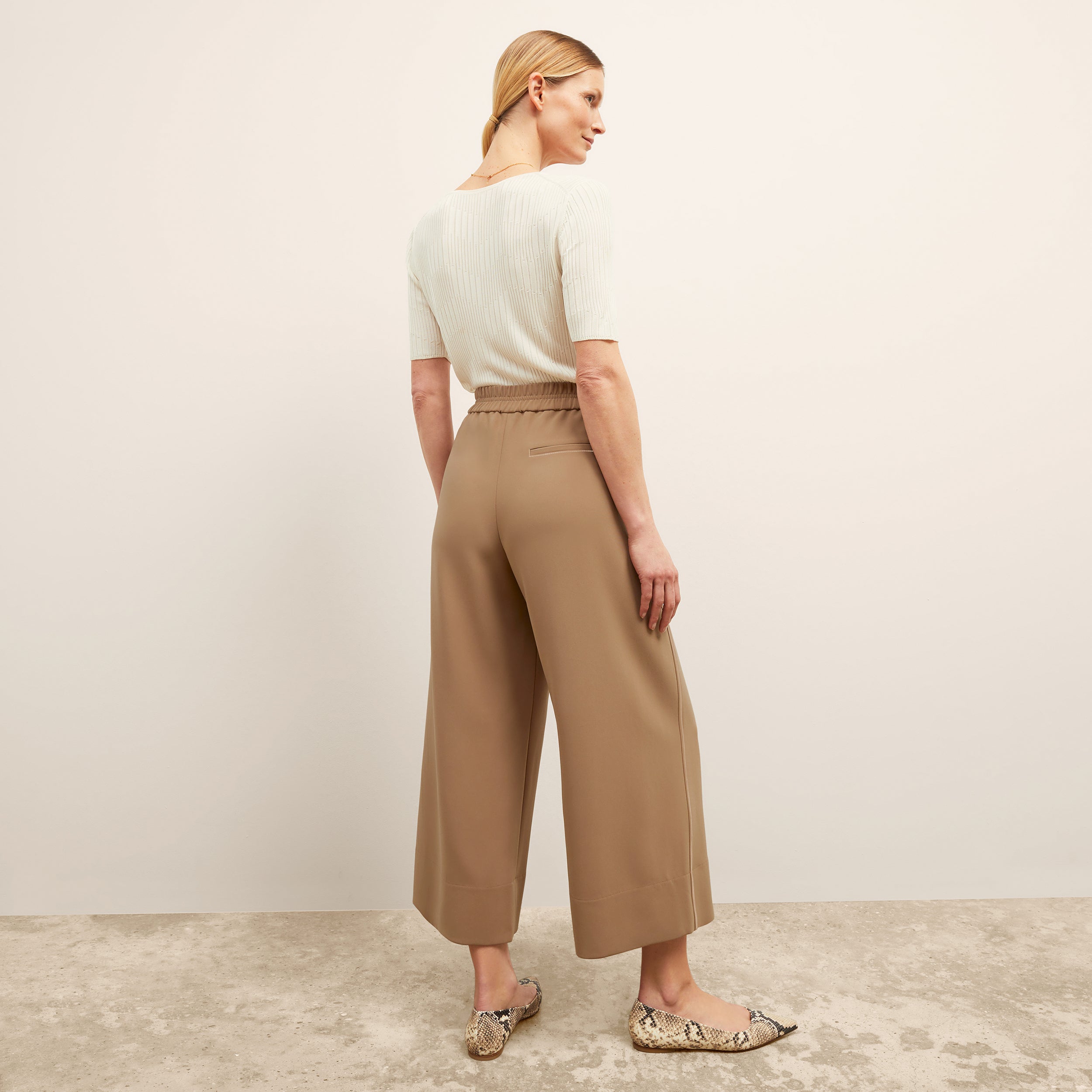 Elena Travel Culotte - Everyday Crepe :: Light Saddle – M.M.LaFleur