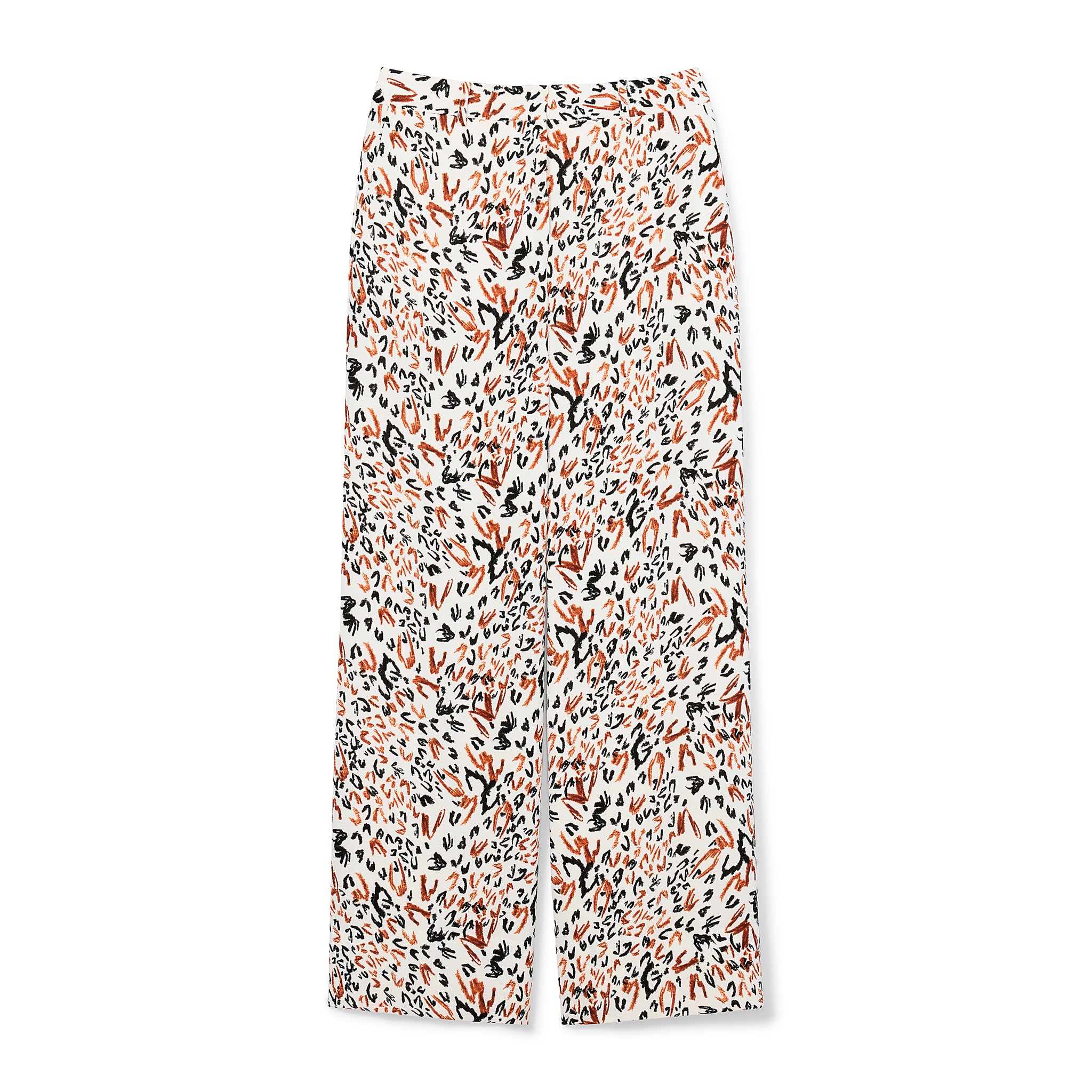 packshot image of the tinsley trousers in leopard sketch