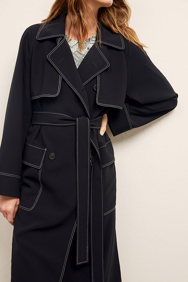 Curtis Statement Trench :: Bancha Green – M.M.LaFleur