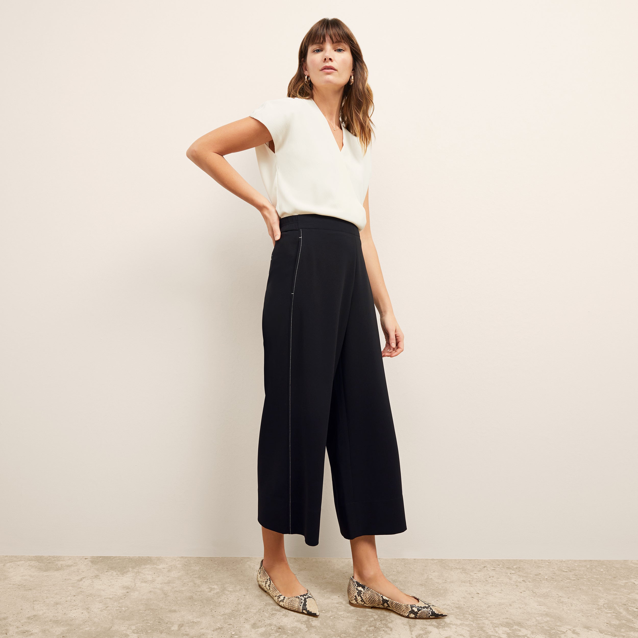 Elena Culotte - Everyday Crepe :: Black – M.M.LaFleur