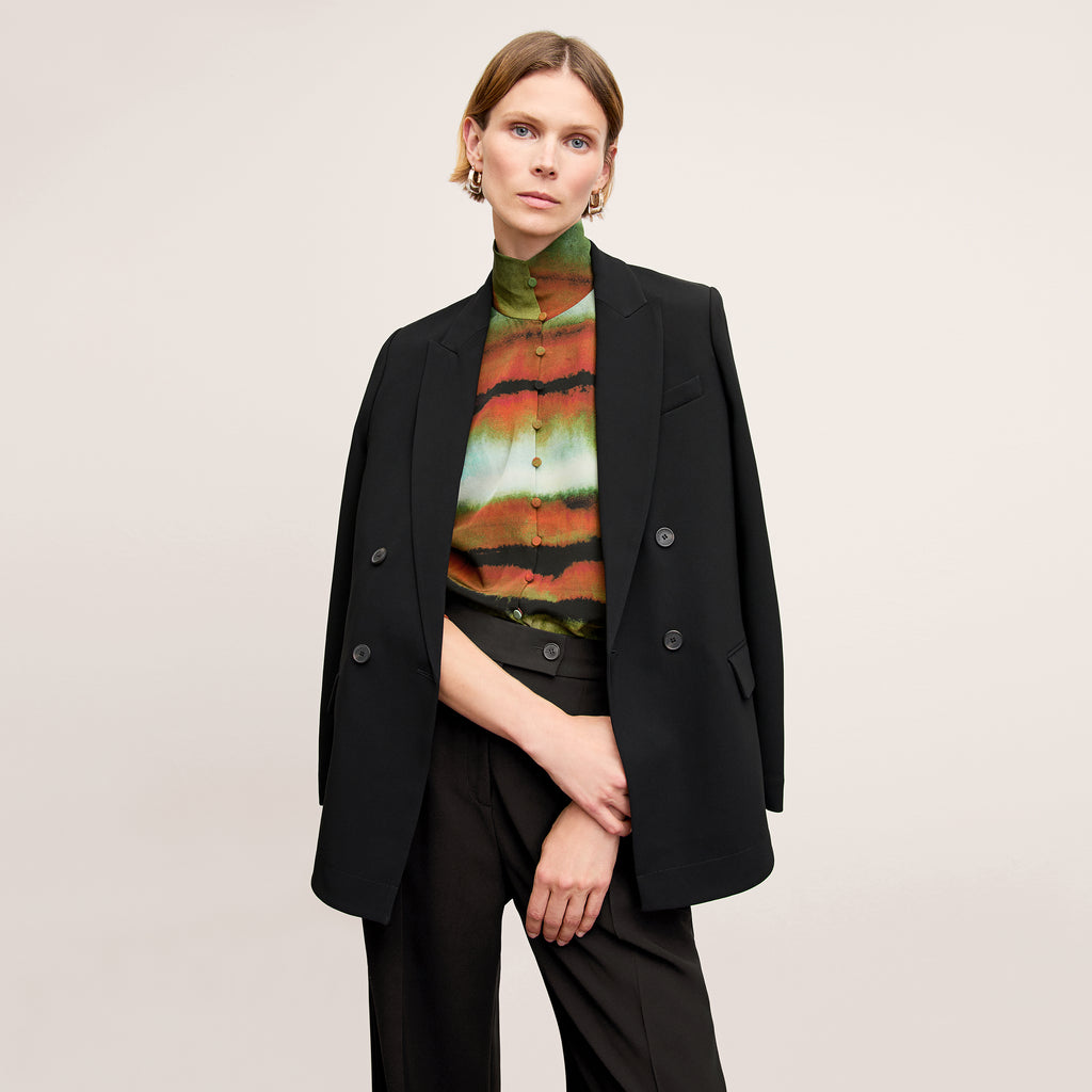 O'Hara Boyfriend Blazer - Everyday Satin :: Champagne