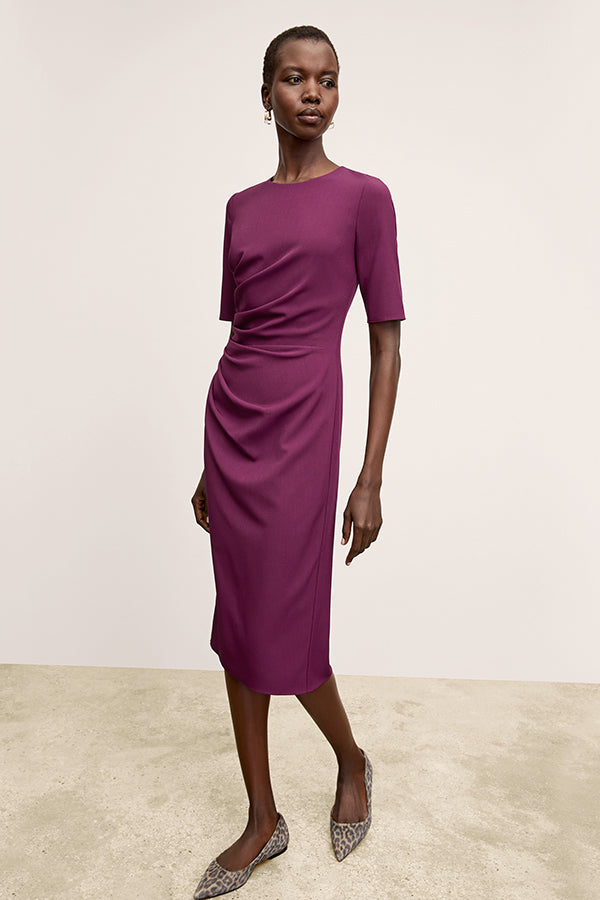 M.M. LaFluer The Toi A-Line Dress-dash Jacquard In Purple // shops 2X