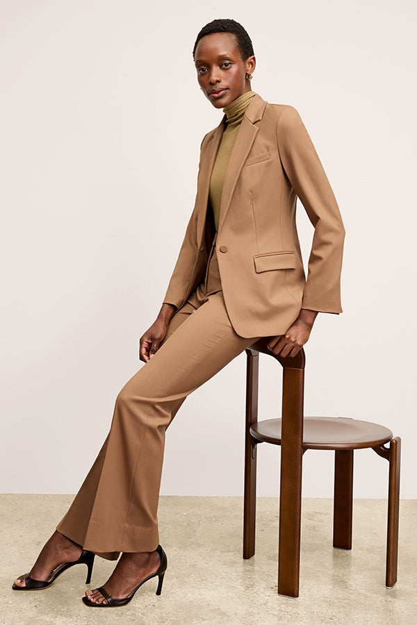 Horton Flare Trouser - Italian Wool Twill :: Camel – M.M.LaFleur