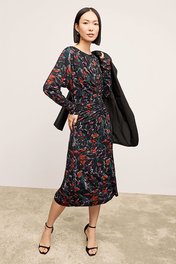 Pepper Dress - Washable Silk Top Stitch :: Black – M.M.LaFleur
