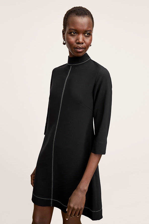 Kinsley Dress - Everyday Crepe :: Black – M.M.LaFleur