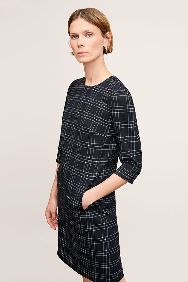 Ashtin Dress - Knit Suiting :: Plaid – M.M.LaFleur