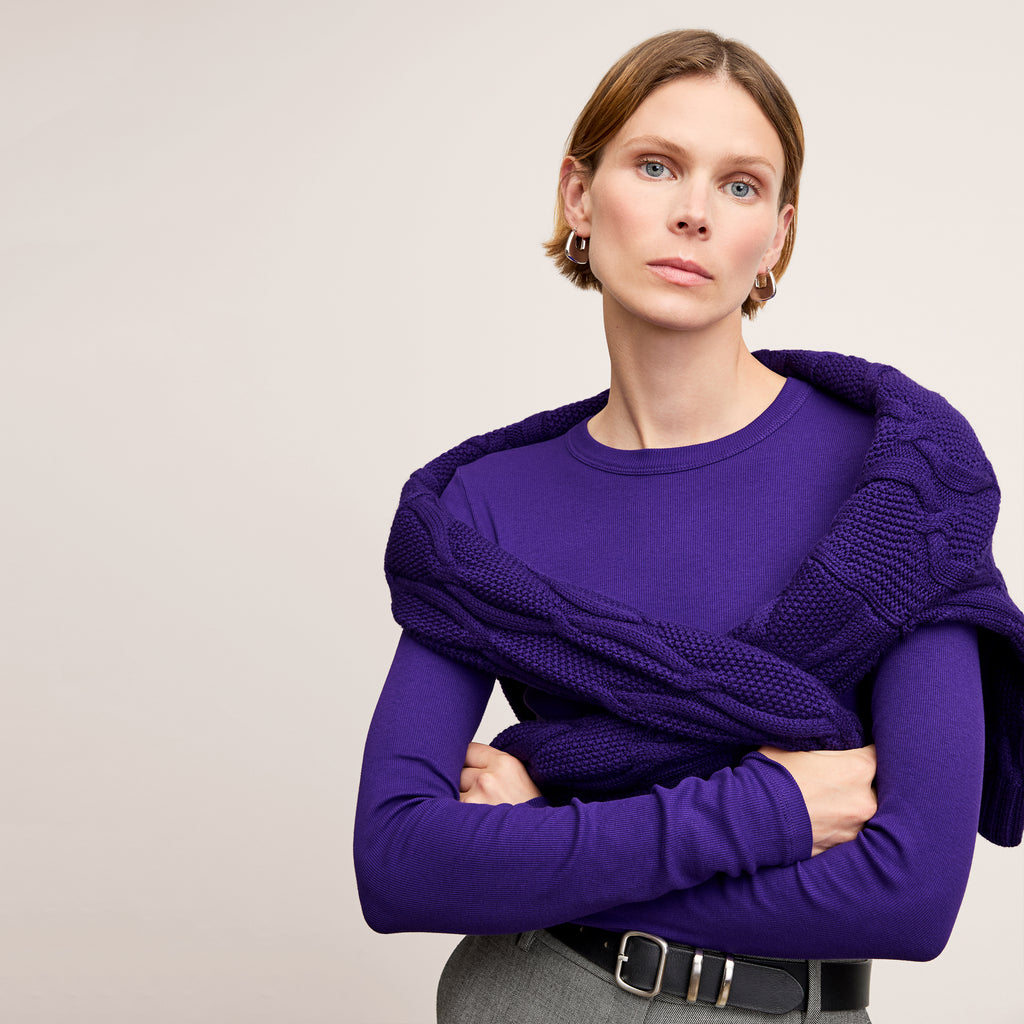 Malley Tee - Organic Ribbed Pima Cotton :: Ube