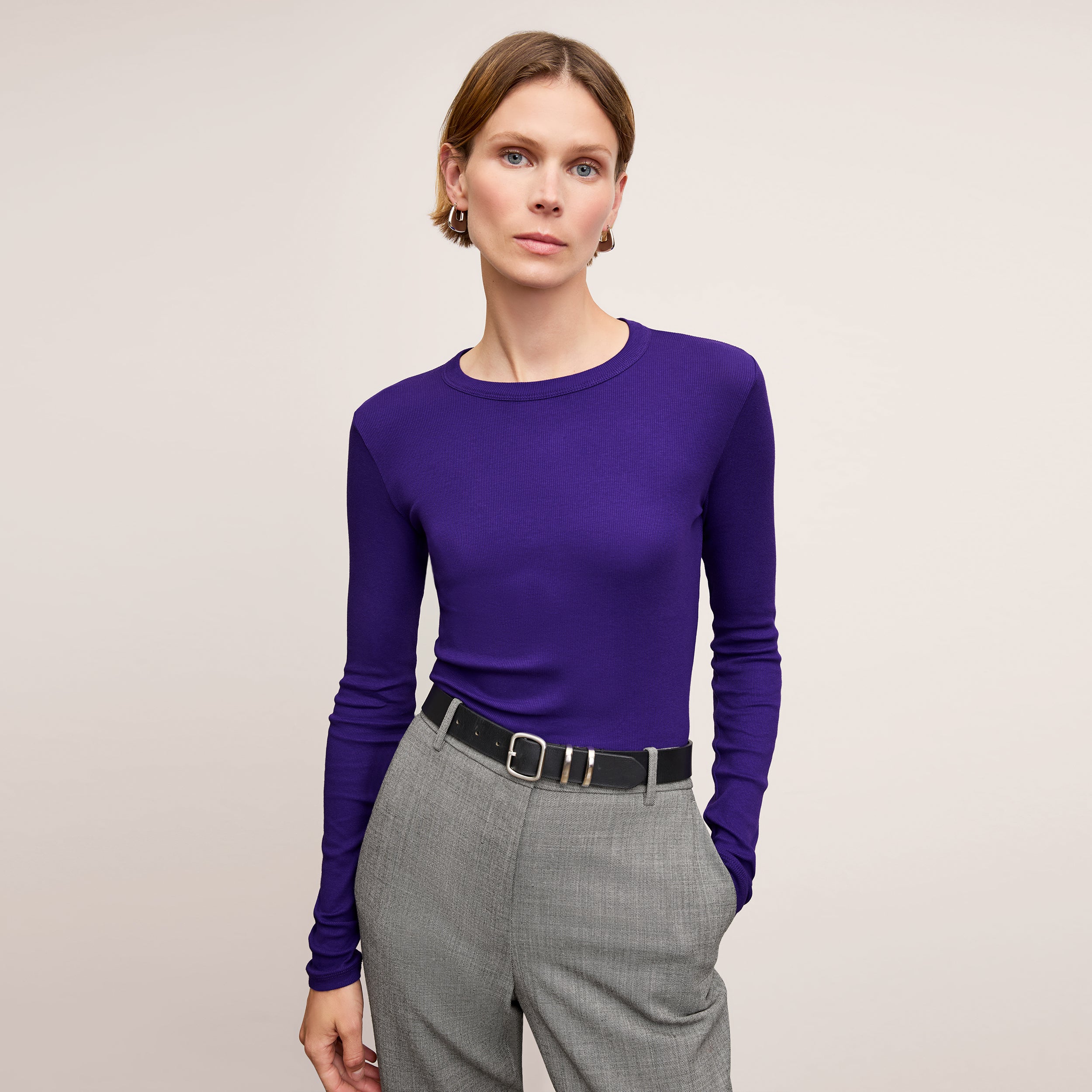 Malley Top - Organic Ribbed Pima Cotton :: Ube – M.M.LaFleur