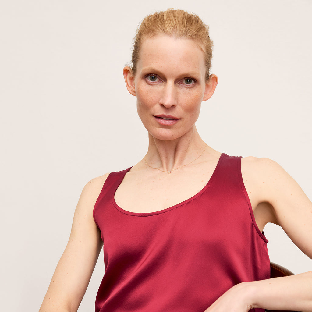 Vicky Tank Washable Silk Charmeuse Scarlet M M LaFleur vicky-tank-washable-silk-charmeuse-scarlet-m-m-lafleur