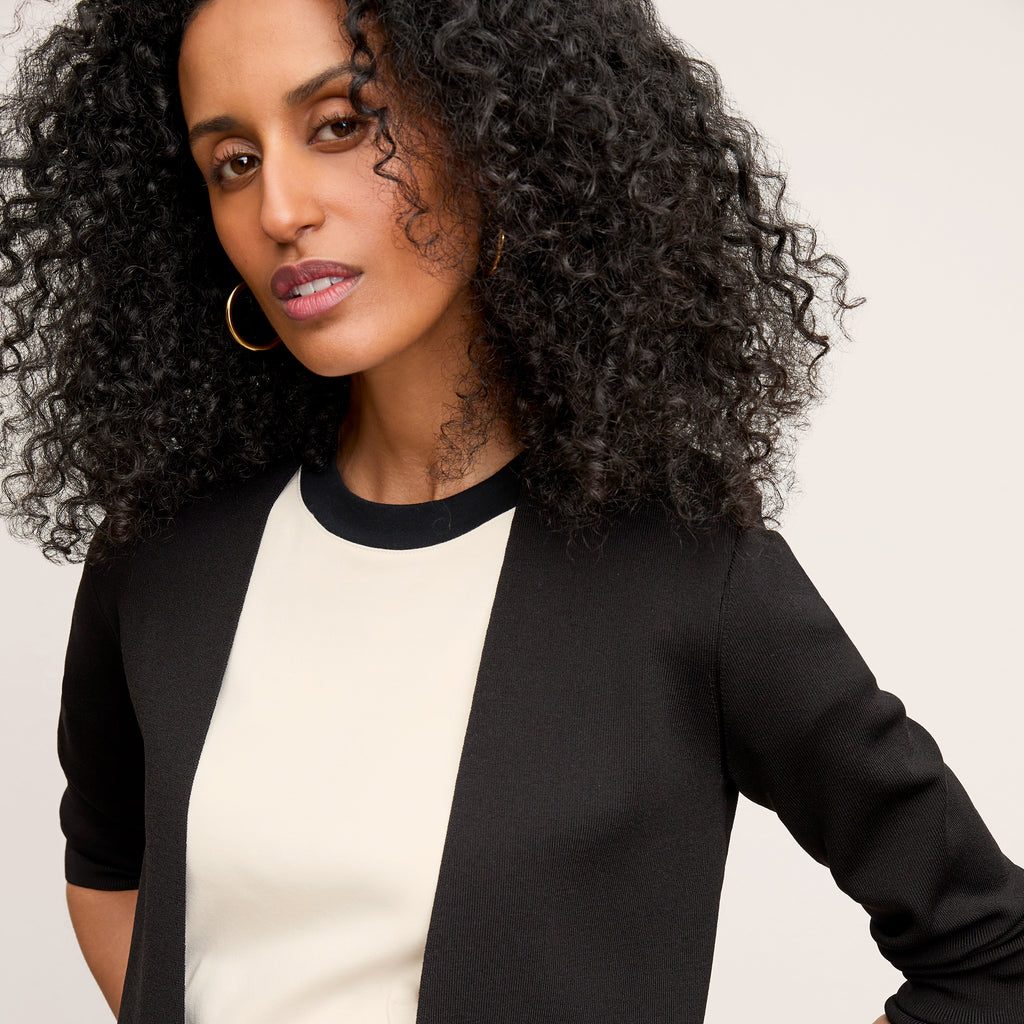 Woolf Jardigan - Gold Knit :: Black / Gold