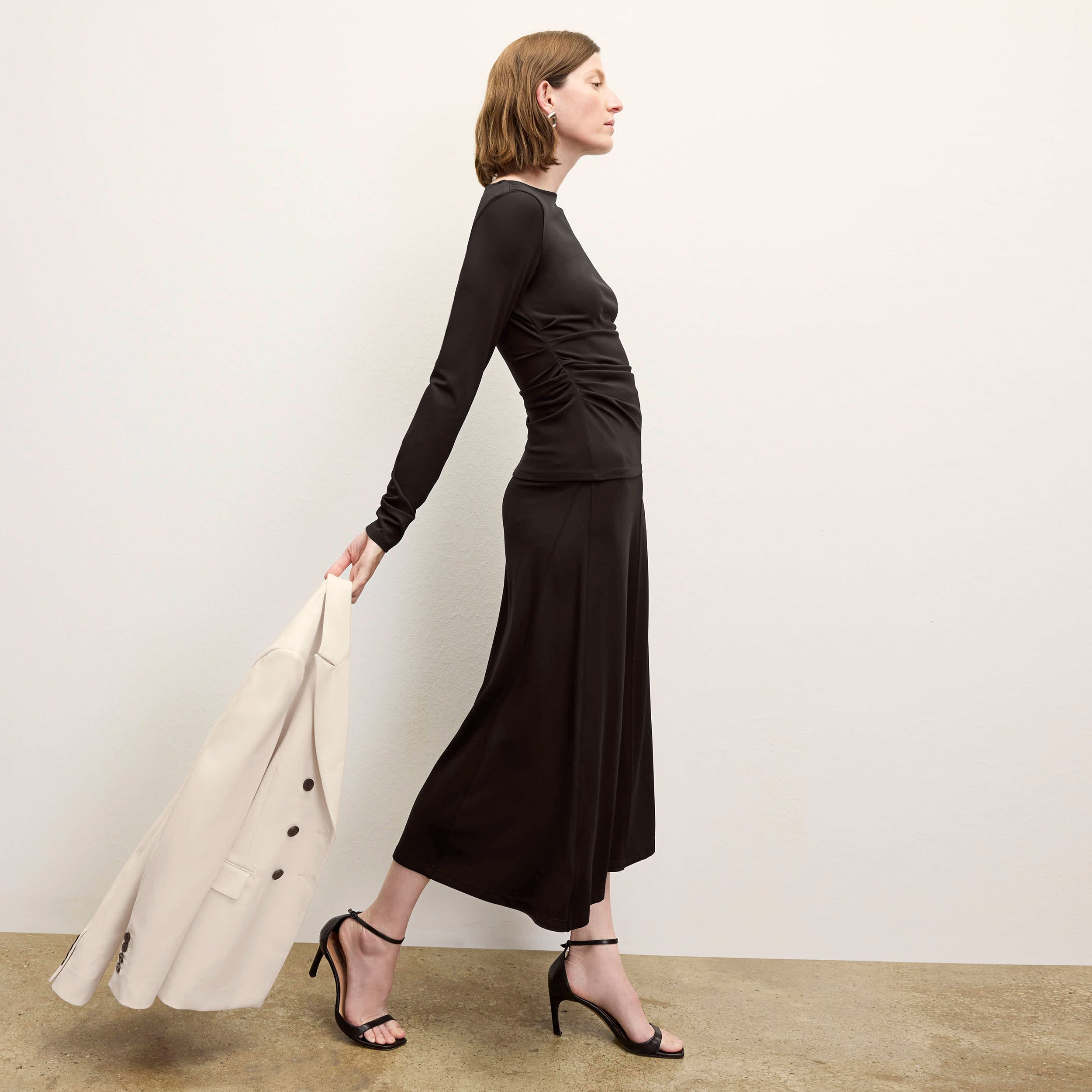 Percy Stretch Top - Italian Jersey :: Grenache