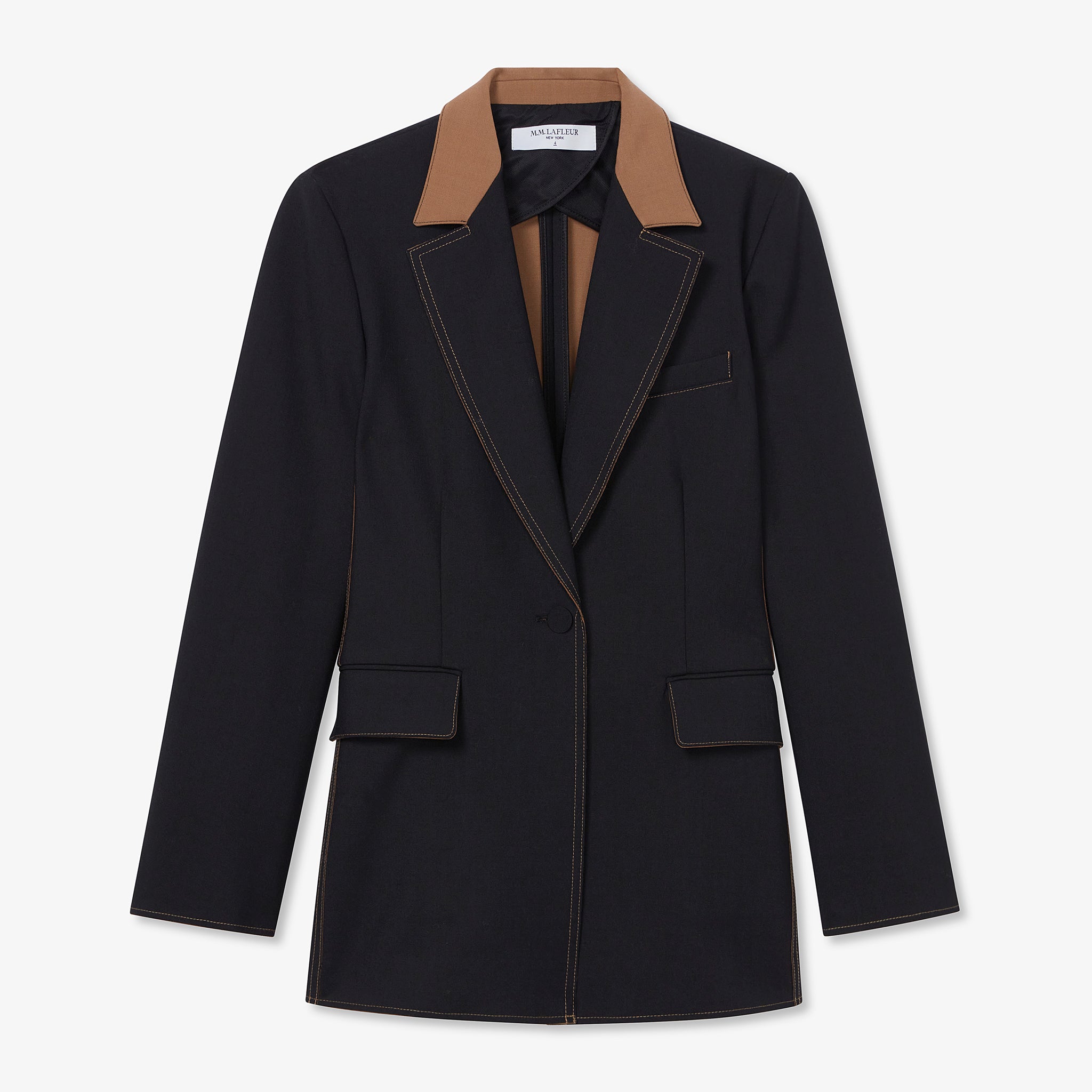 packshot image of the harley jacket in black/light saddle 