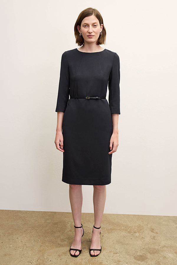 saylor dresses Saylor Satin Pleated Dress