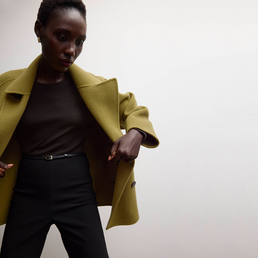 Viola Coat - Double-Face Wool :: Pistachio