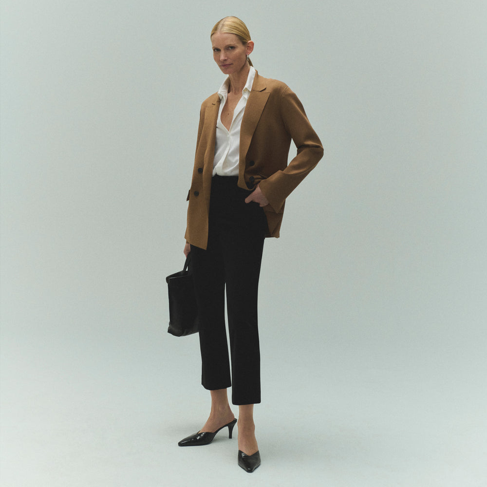 front image of a woman wearing the cody jardigan