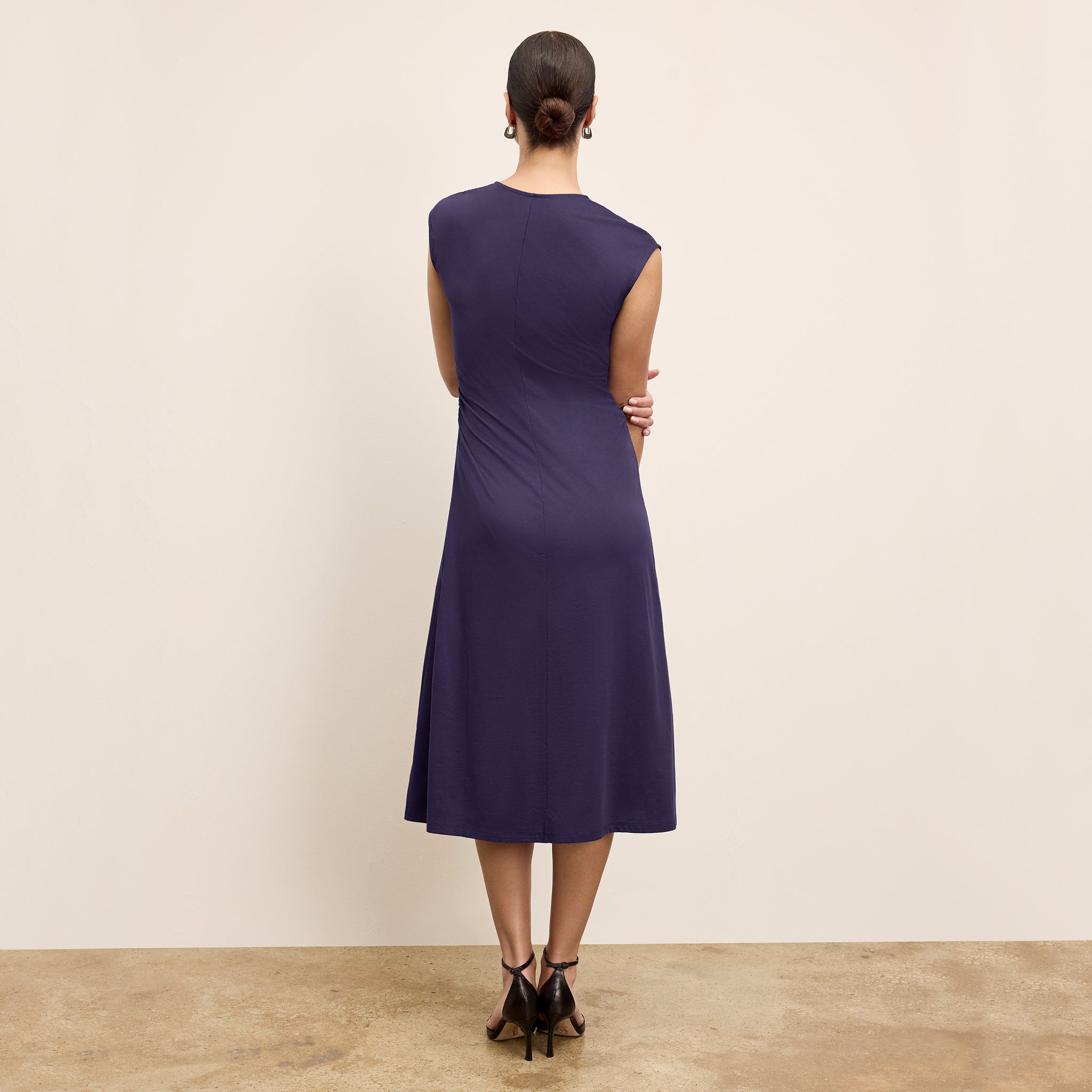marina jersey dress Marina Women's Long Sleeve Long Dress, Black, 6