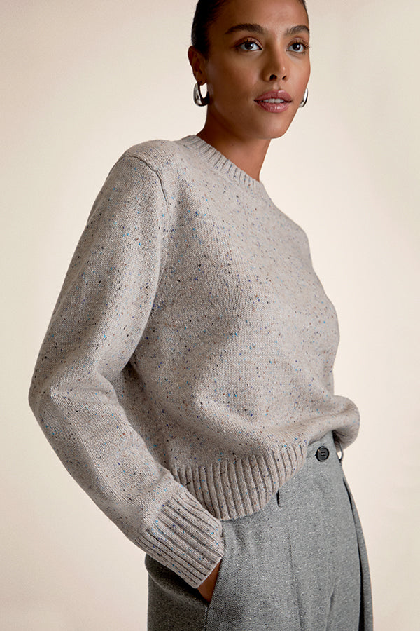 Manon Desk Cardigan - Chunky Knit :: Light Beige – M.M.LaFleur
