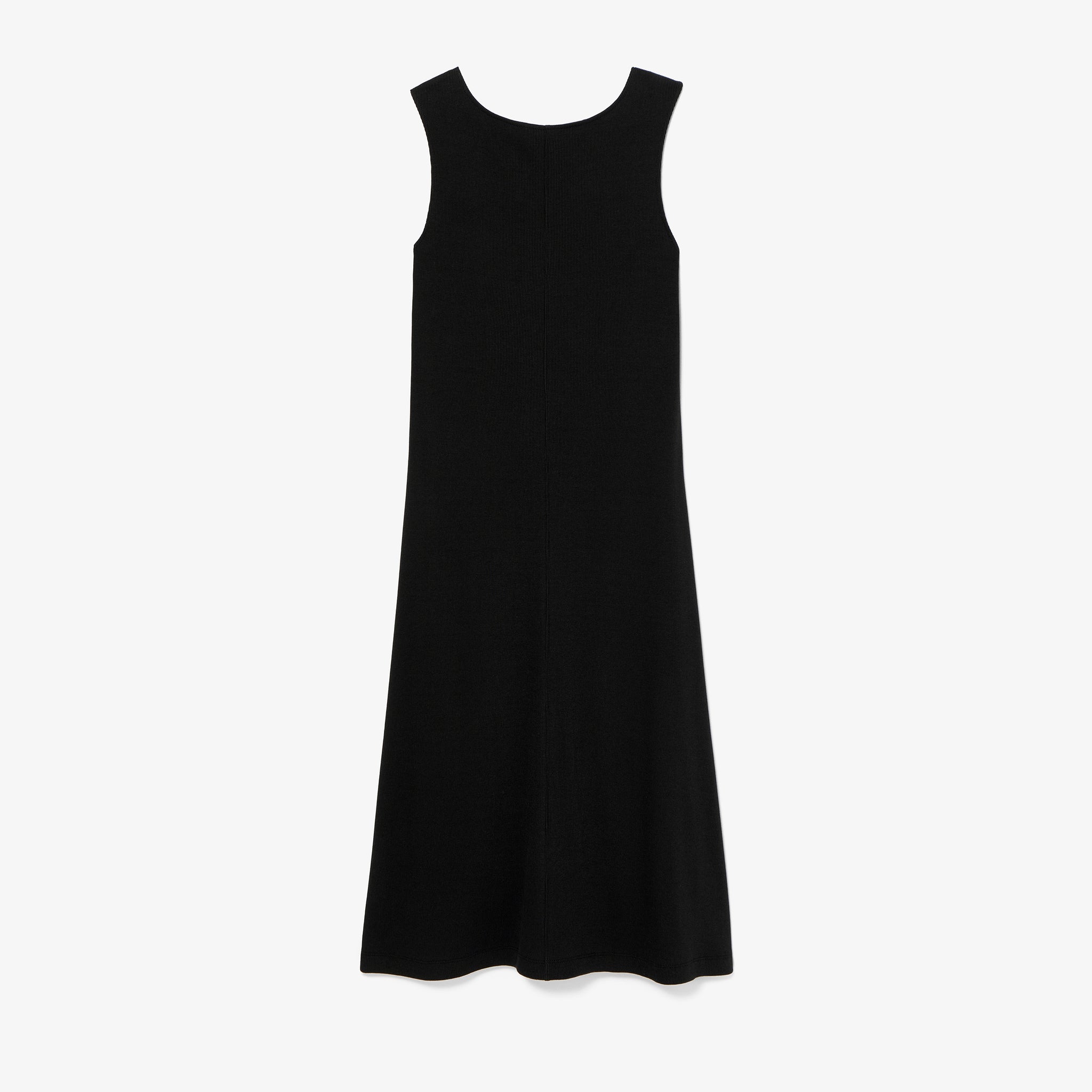 Packshot image of the Milano Dress - Ribbed Pima Modal :: Black