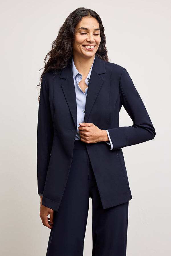 Yiyan Classic Blazer - Italian Wool Twill :: Dark Navy – M.M.LaFleur