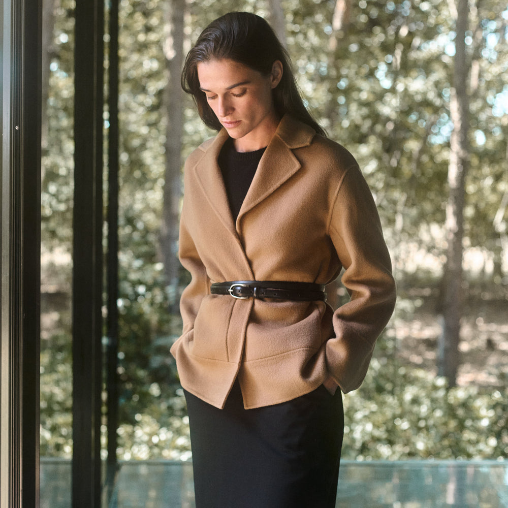 Viki Short Coat in Fawn