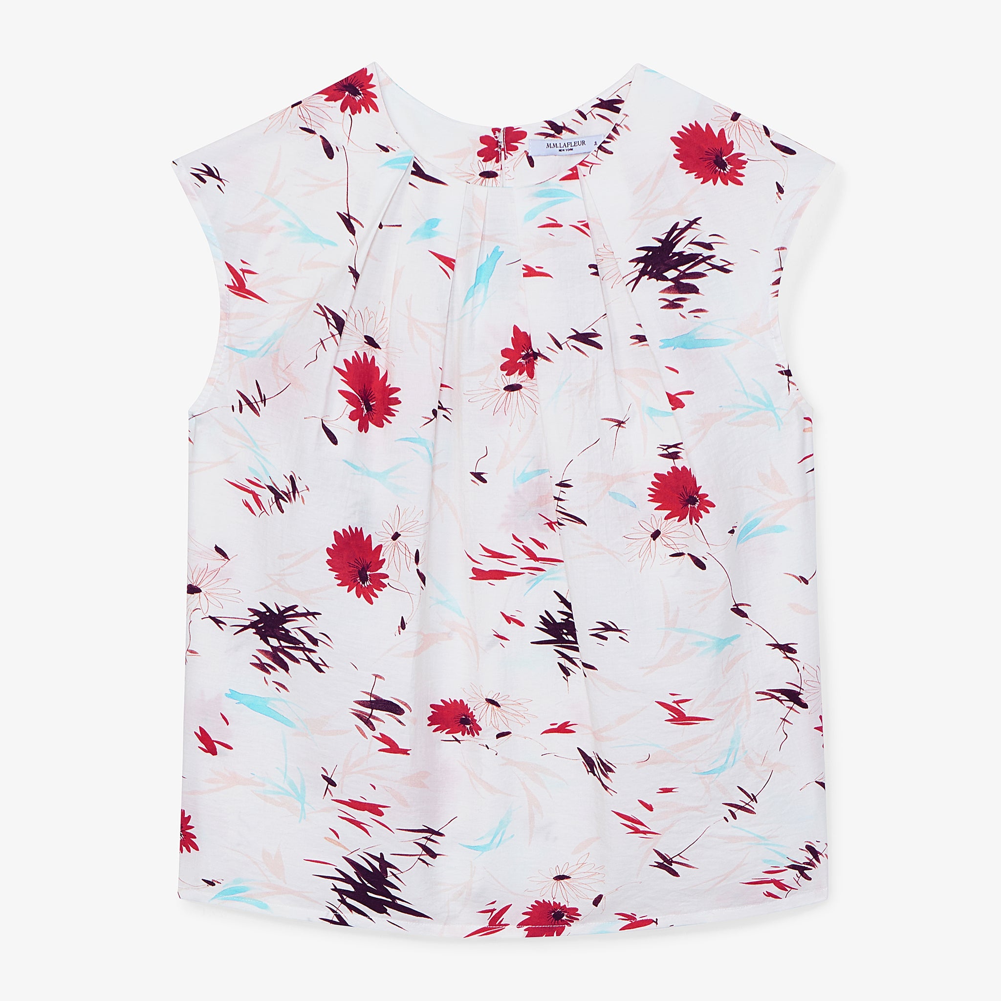 Packshot image of the Nika Top in Brushed Floral 