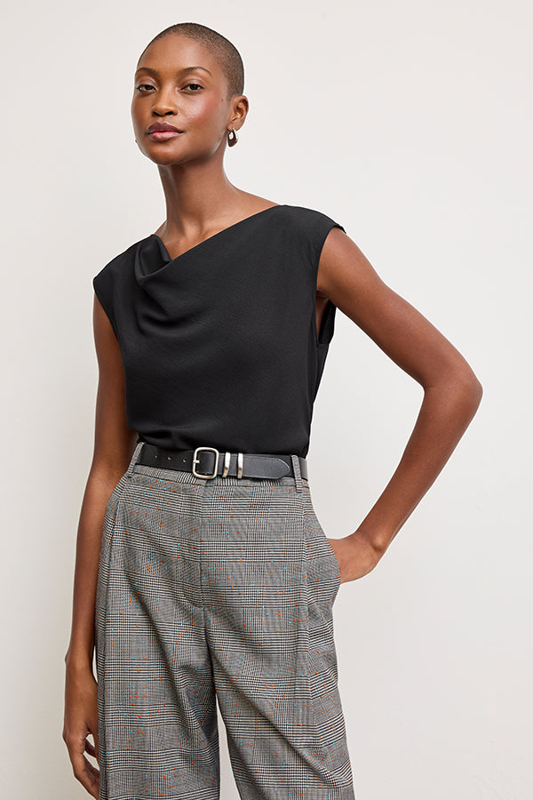 Nora Effortless Blouse - Eco Soft Wave :: Black – M.M.LaFleur