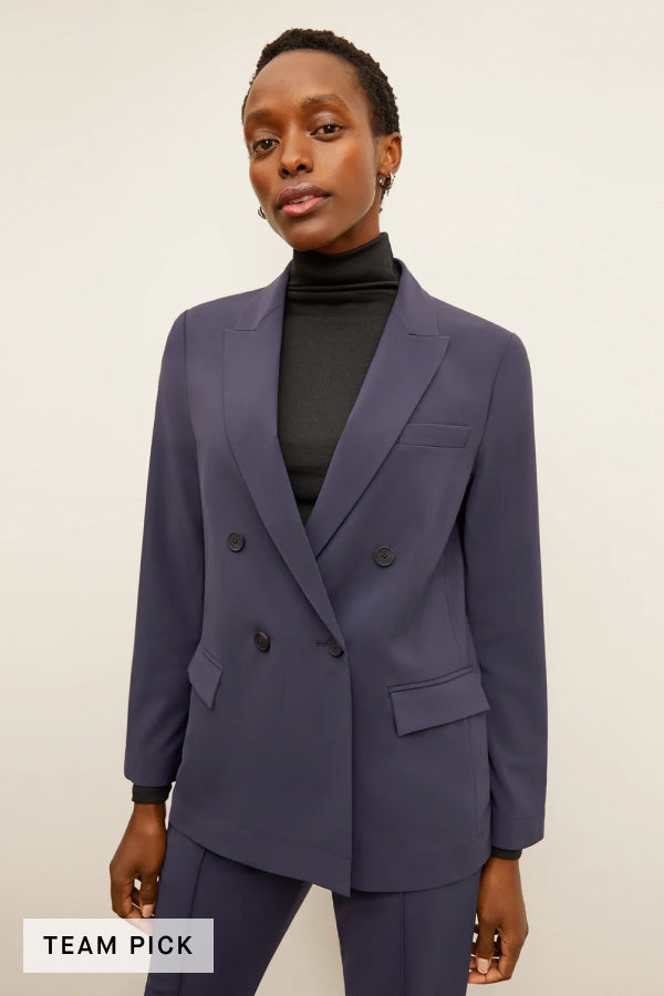 O'Hara Boyfriend Blazer - OrigamiTech :: Cool Charcoal – M.M.LaFleur