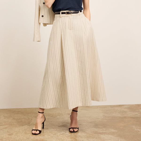 Olia Breeze Skirt - Breeze Stripe :: Ecru/Navy – M.M.LaFleur