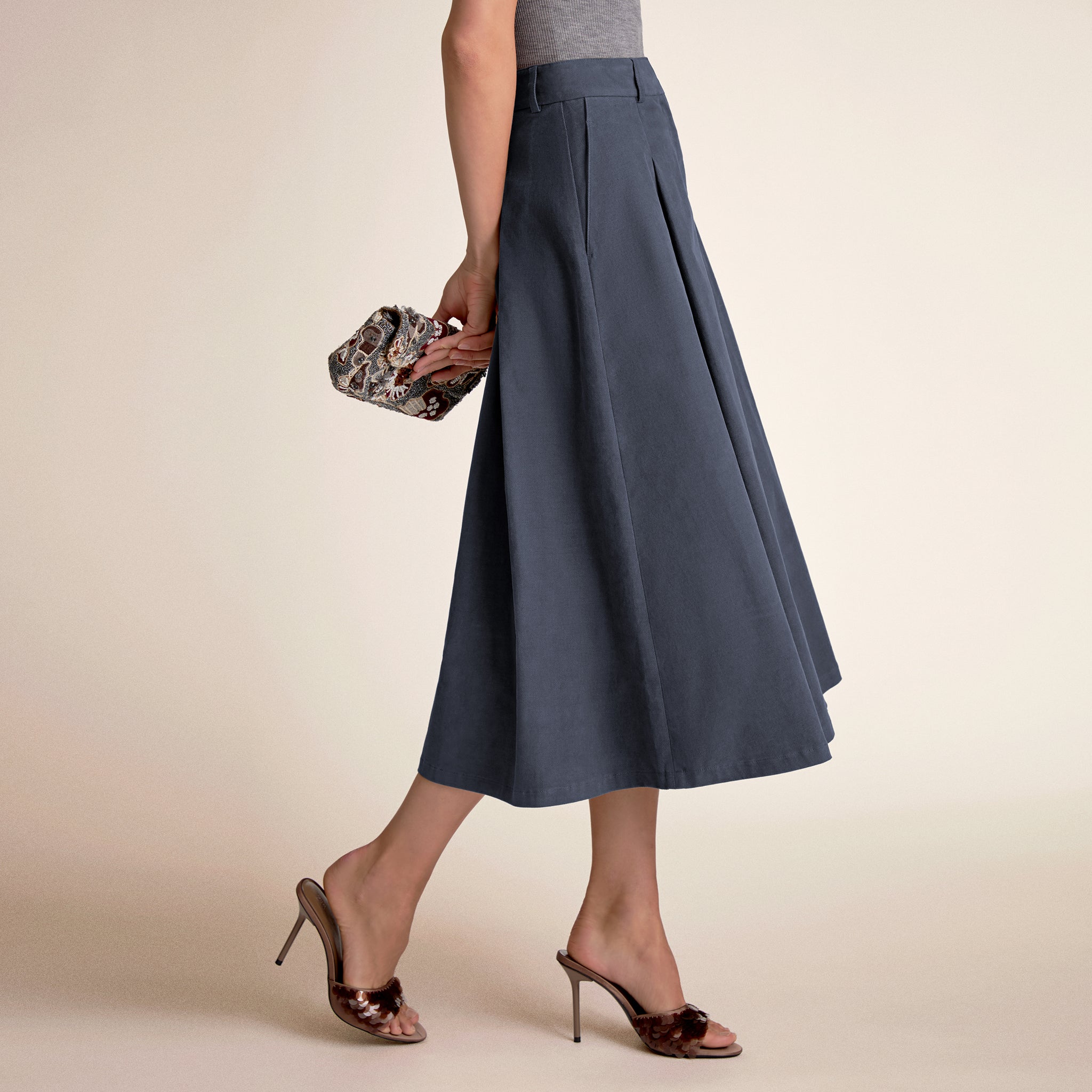 Blue Velveteen skirt