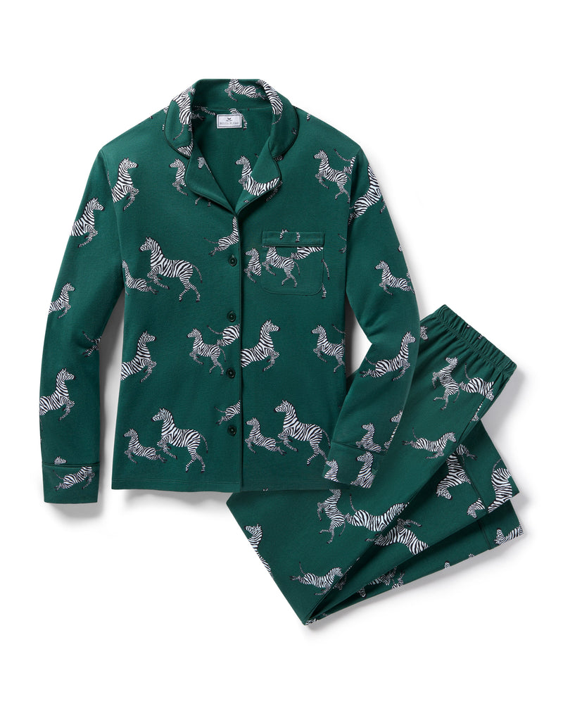 Petite Plume Pima Pajama Set in Zèbre de Forêt