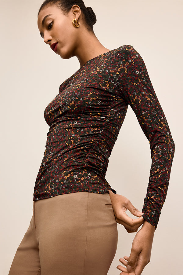 Axam Turtleneck - Printed Jersey :: Petal Print – M.M.LaFleur