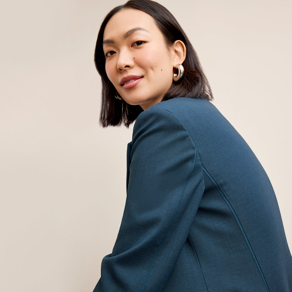 Rossi Executive Blazer - Abstract Jacquard :: Navy