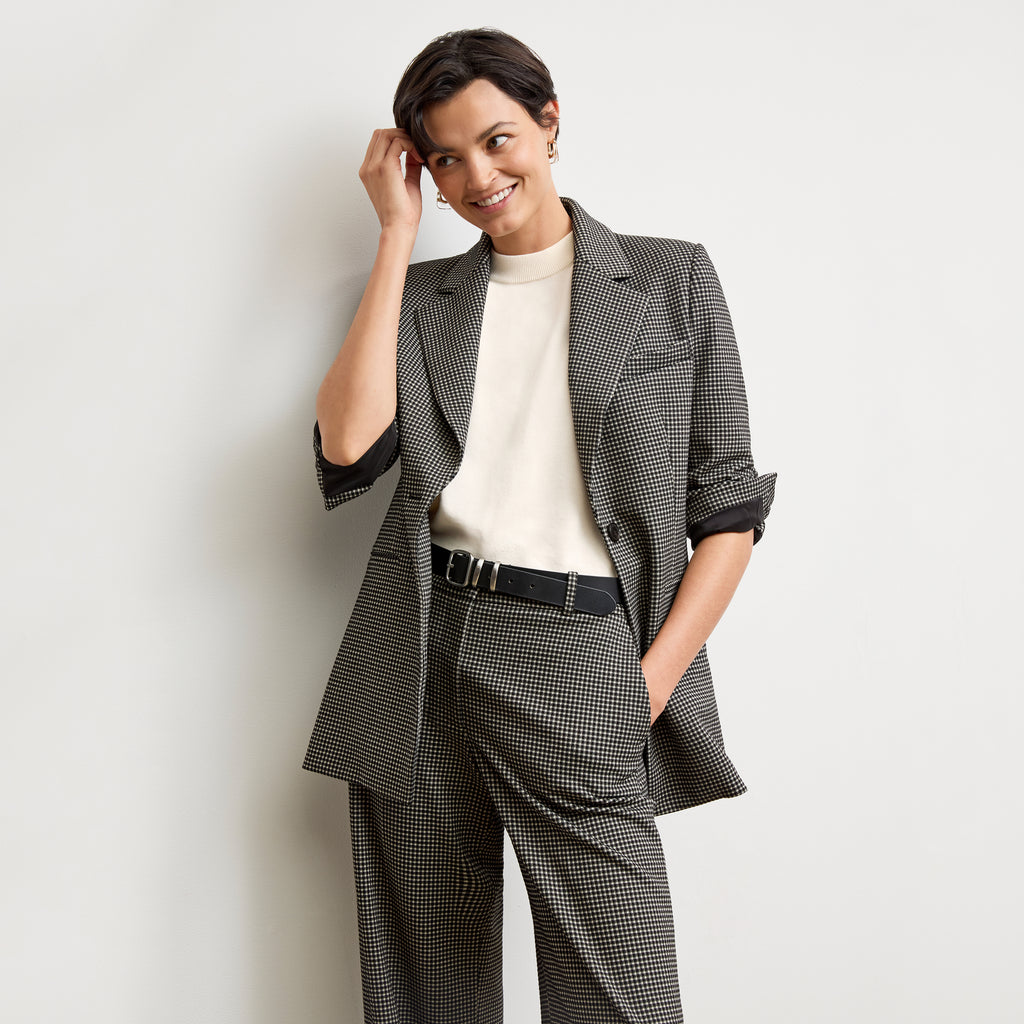 Tinsley Wide-Leg Trouser - Stretch Linen :: Black