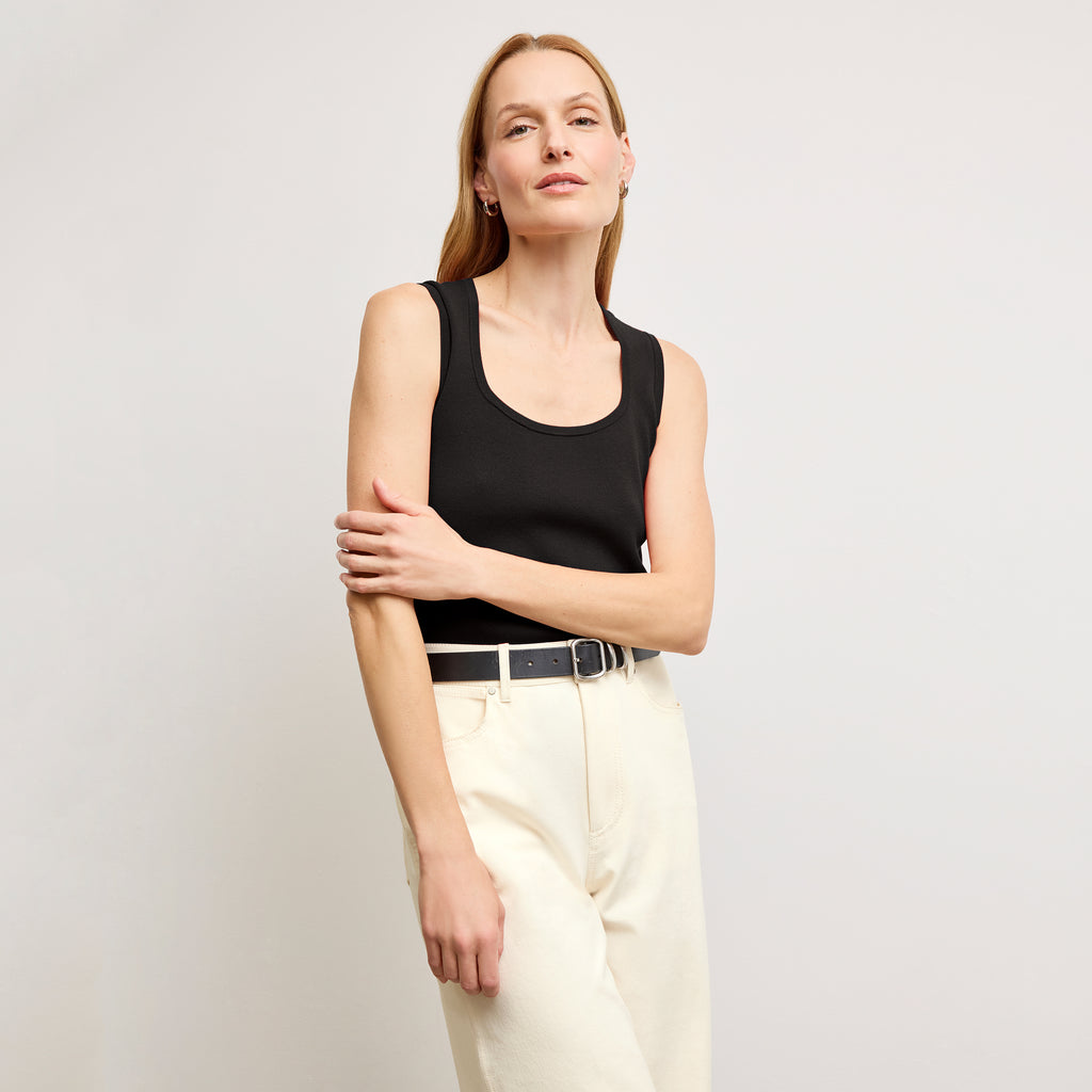 Sabine Sculptural Tank Eco 365Knit :: Black –