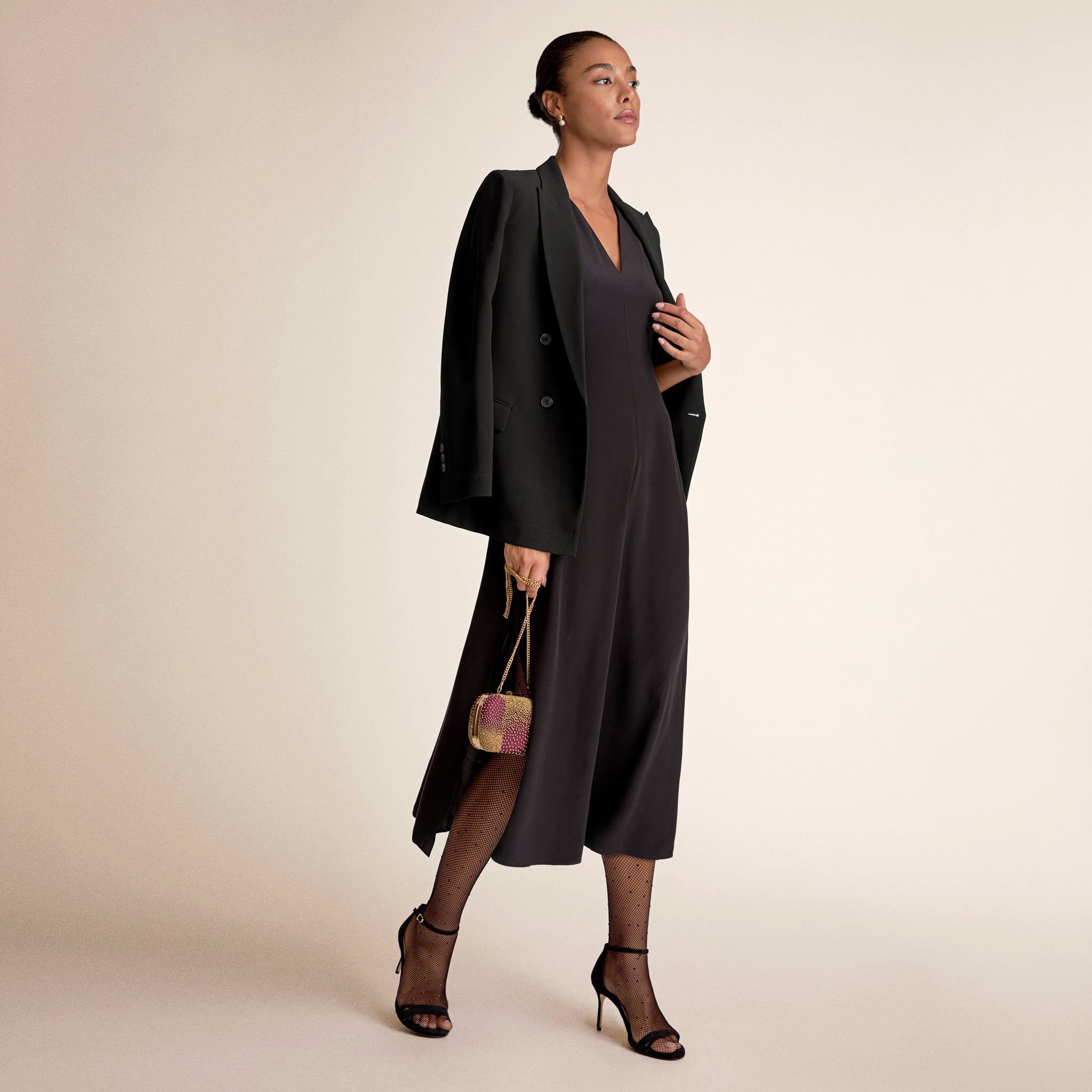 Sippy Day-to-Night Dress - Washable Silk Charmeuse :: Black – M.M.
