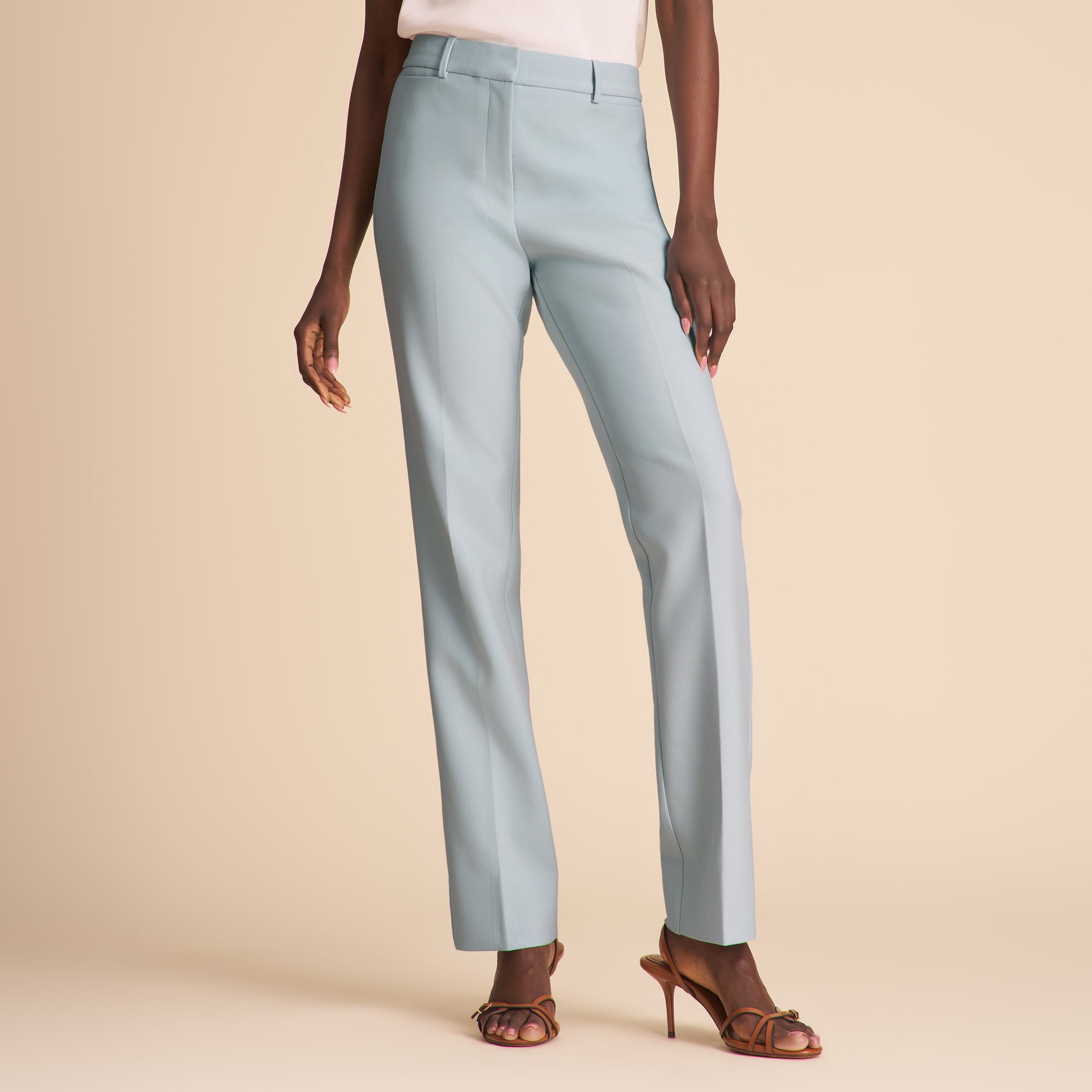 Smith Straight Trouser - Flex Suiting :: Ice Blue
